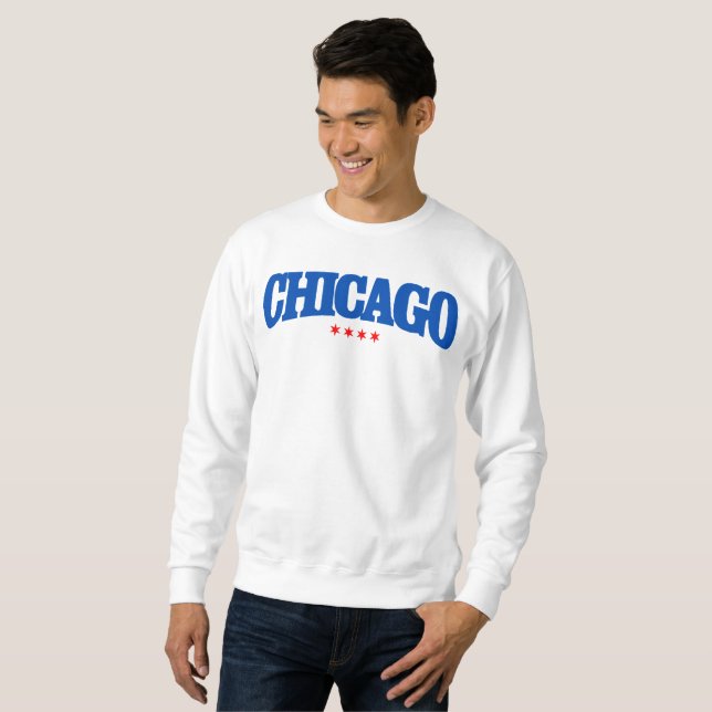 Sweatshirt Étoile rouge iconique de Chicago, Chicago, la (Devant entier)
