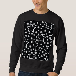 Sweatshirt étoiles noires, blanches : grogne urbaine.
