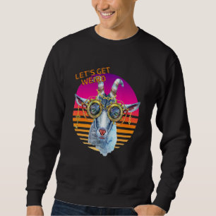 Sweatshirt Étrange Hipster Chèvre Steampunk Avec Chaînes