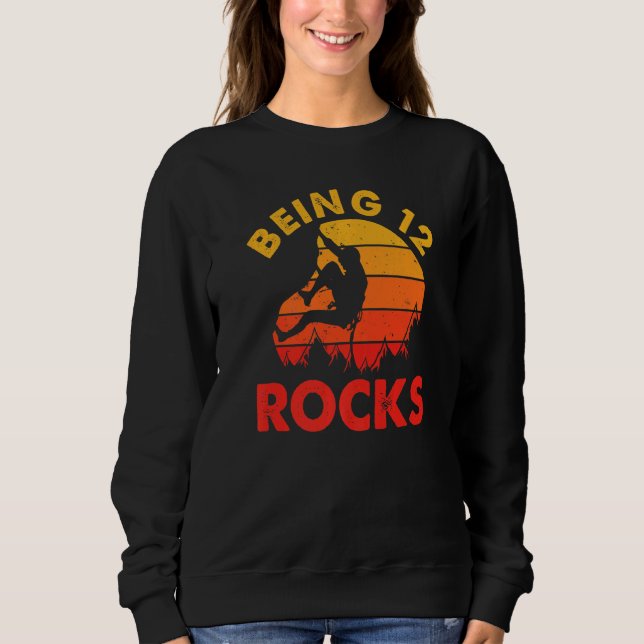 Sweatshirt Etre 12 Rocks Retro Climber Anniversaire (Devant)