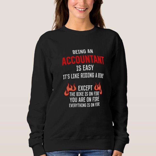 Sweatshirt Être comptable est facile  Humour CPA Comptabilité (Devant)