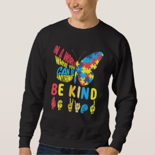 Sweatshirt Être Genre Puzzle Signer Langue Main Parler Autism