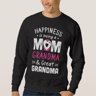 Sweatshirt Être Maman Grand-mère & Arrière-grand-mère Bonheur