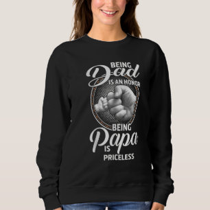 Sweatshirt Être Papa Dans Un Honneur Être Papa Fist Bump Fami