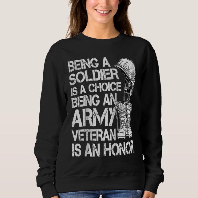 Sweatshirt Être un soldat est un choix Raglan Baseball (Devant)