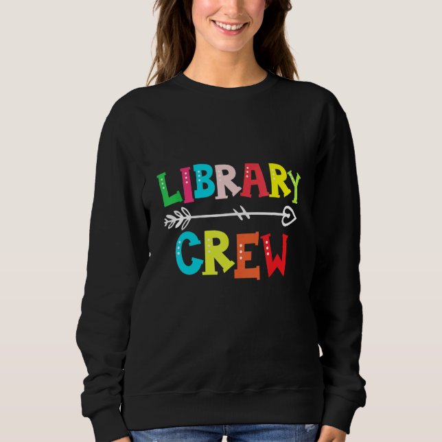 Sweatshirt Étudiant D'Équipage De Bibliothèque Premier Jour D (Devant)