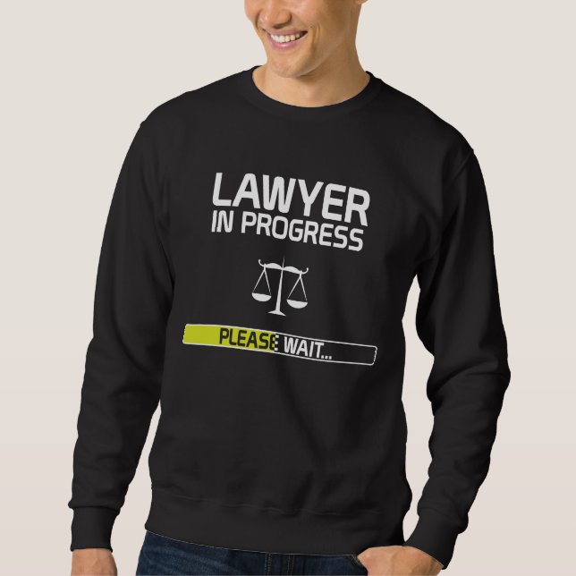 Sweatshirt Étudiant drôle en cours d'école de droit d'avocat (Devant)