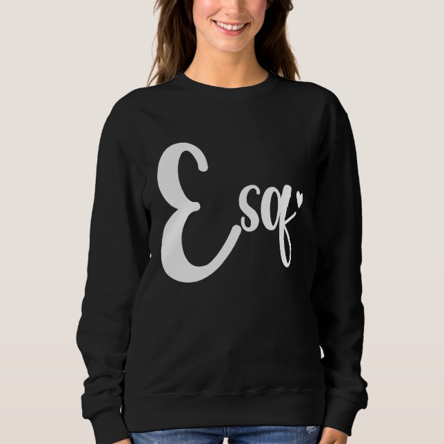 Sweatshirt Étudiant en droit Esq École de droit Avocat en dev (Devant)