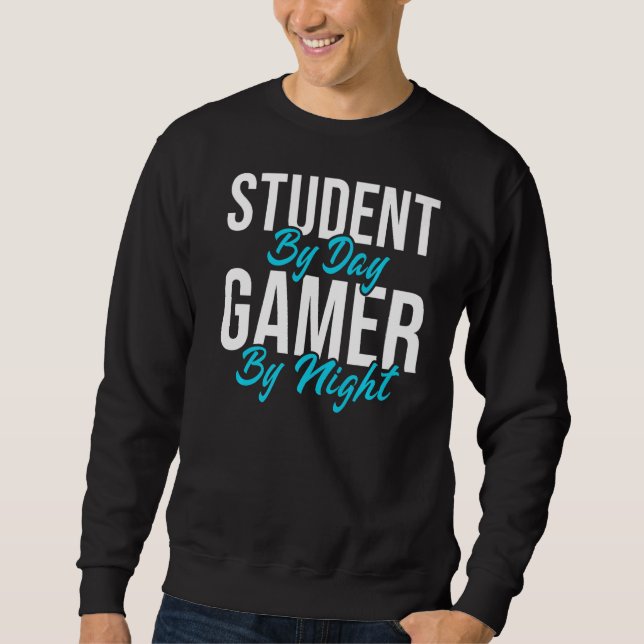 Sweatshirt Étudiant Par Jeu De Jour Par Mème De Nuit Pour Les (Devant)