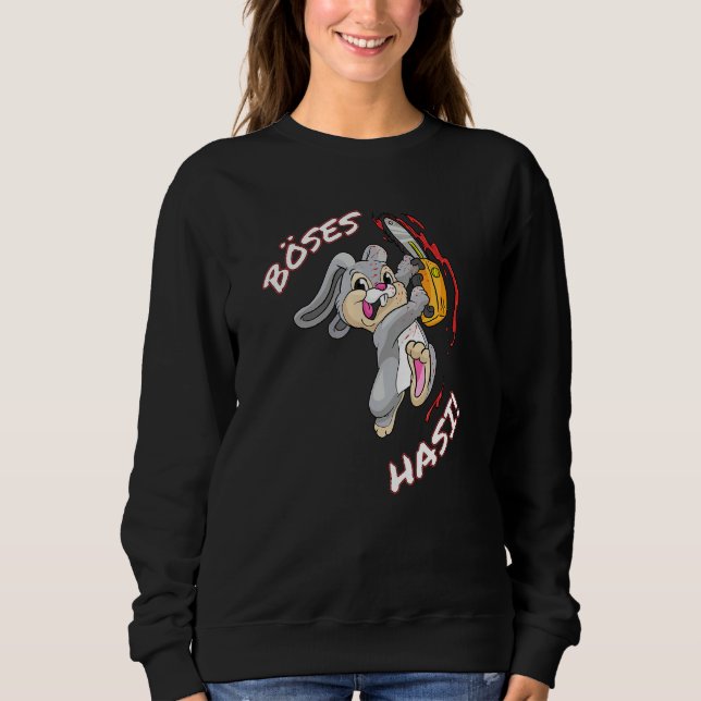 Sweatshirt Evil Hasi Lapin de Pâques Halloween Costume Carnav (Devant)