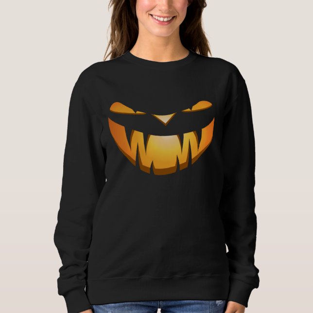 Sweatshirt Evil Jack O Lantern Pumpkin w Vampire Fangs for Ha (Devant)