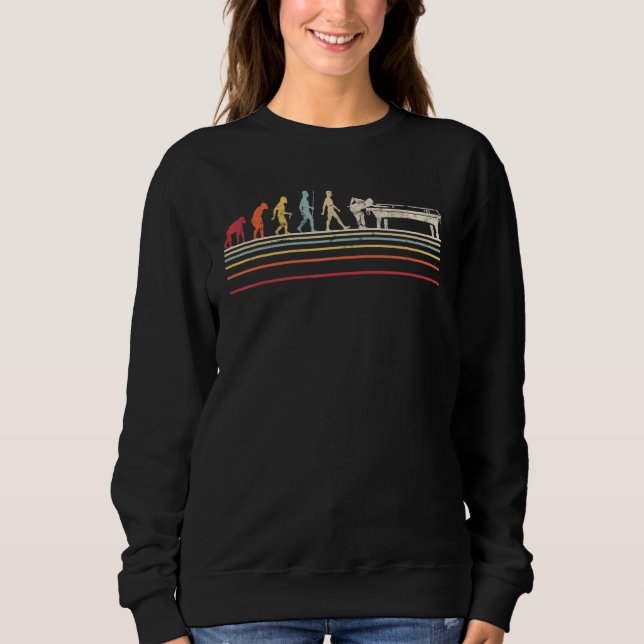 Sweatshirt Évolution de billard drôle Joueur de 8 Balles Bill (Devant)