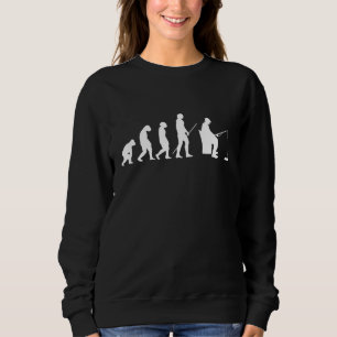 Sweatshirt Évolution de la pêche sur glace Pêcheur sur glace 