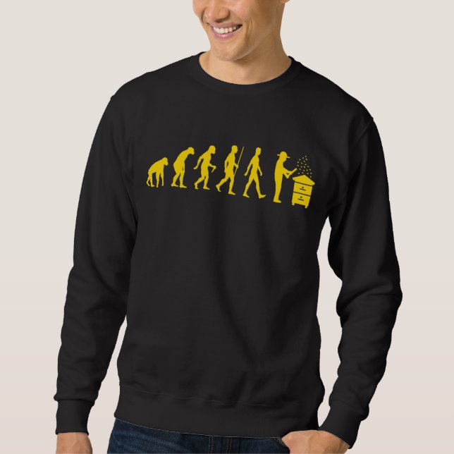 Sweatshirt Evolution de l'apiculteur apiculteur Miel abeille  (Devant)