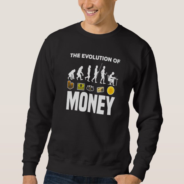 Sweatshirt Évolution De L'argent BTC Crypto Titulaire Cryptom (Devant)