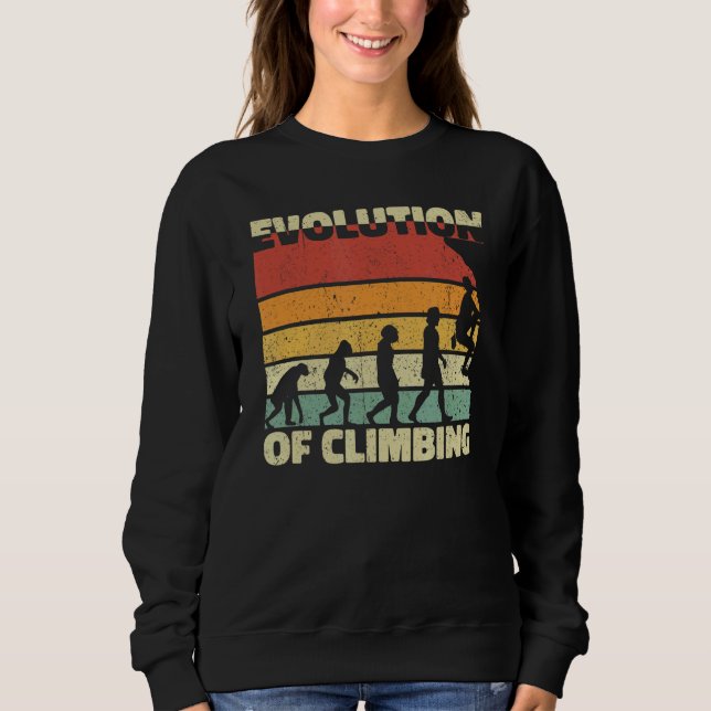 Sweatshirt Évolution De L'Escalade Bouldering Rock Climber Ra (Devant)