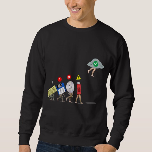 Sweatshirt Évolution De L'Idée De L'Ingénieur Cloud De Stocka (Devant)