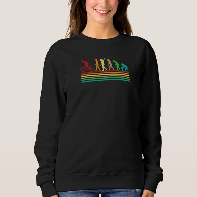 Sweatshirt Évolution du cyclisme humain de style rétro   (Devant)