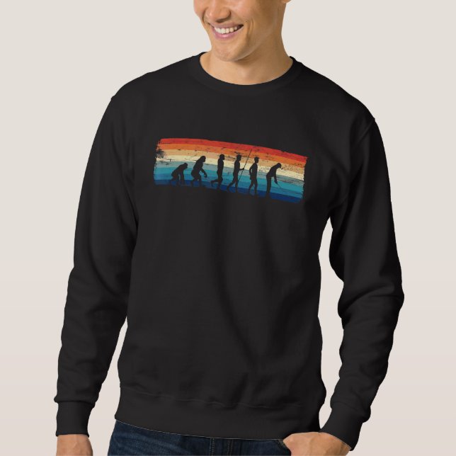 Sweatshirt Évolution du golf chez l'homme golfeur golfant (Devant)