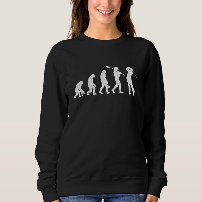 Sweatshirt Evolution Du Golfeur - Papa Grand-Père Golfeur All (Devant)