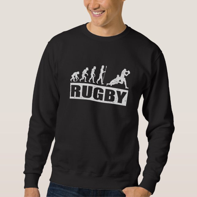 Sweatshirt Evolution du sport de rugby (Devant)