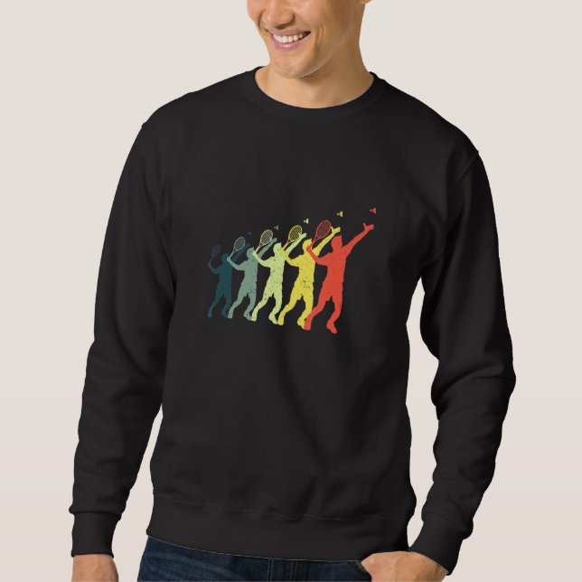 Sweatshirt Evolution Graphique Badminton Joueur Shuttlecock S (Devant)