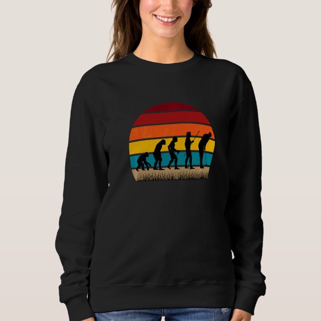 Sweatshirt Évolution Graphique Golfeur Joueur Golf Golf  (Devant)