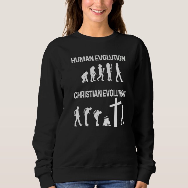 Sweatshirt Évolution humaine et évolution chrétienne (Devant)