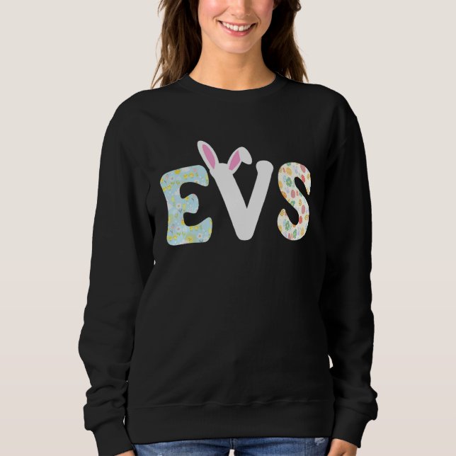Sweatshirt Evs Nurse Life Stethoscope Scrub Pâques jour migno (Devant)