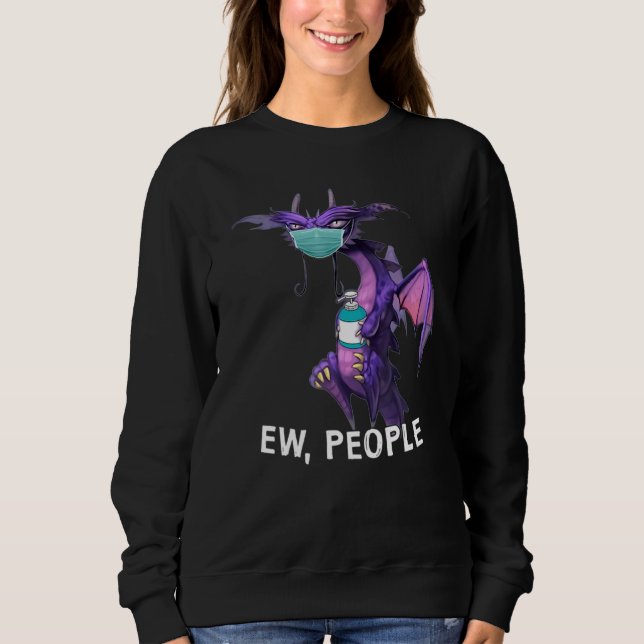 Sweatshirt Ew Dragon People Masque (Devant)