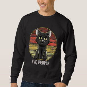 Sweatshirt Ew people Vintage Black cat punks drôles garçons f