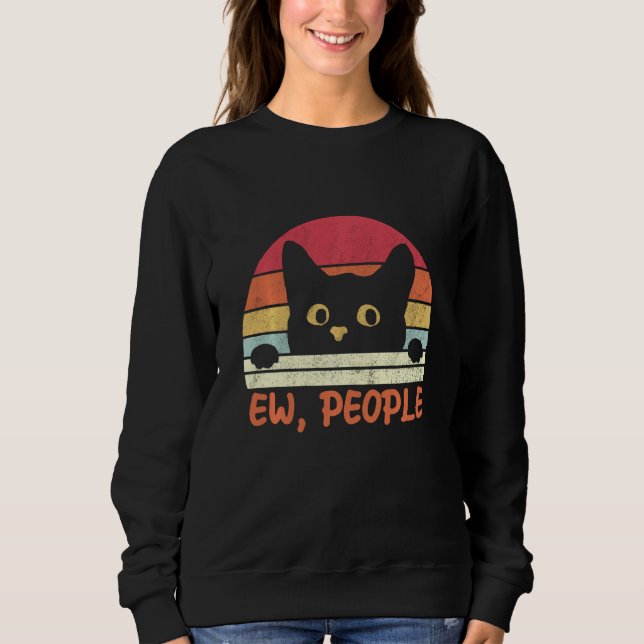 Sweatshirt Ew Personnes Chat Noir Halloween Kitten (Devant)
