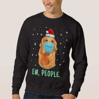 Sweatshirt Ew Personnes Noël Père Noël Golden Retriever Porta