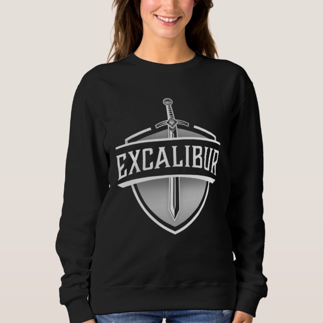 Sweatshirt Excalibur l'épée légendaire dans la pierre du roi (Devant)