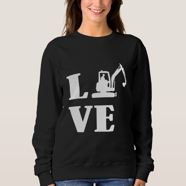 Sweatshirt Excavateur Chauffeur Construction Bâtiment Ouvrier (Devant)