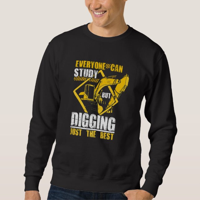 Sweatshirt Excavateur creuseur Construction Ouvrier Bâtiment  (Devant)