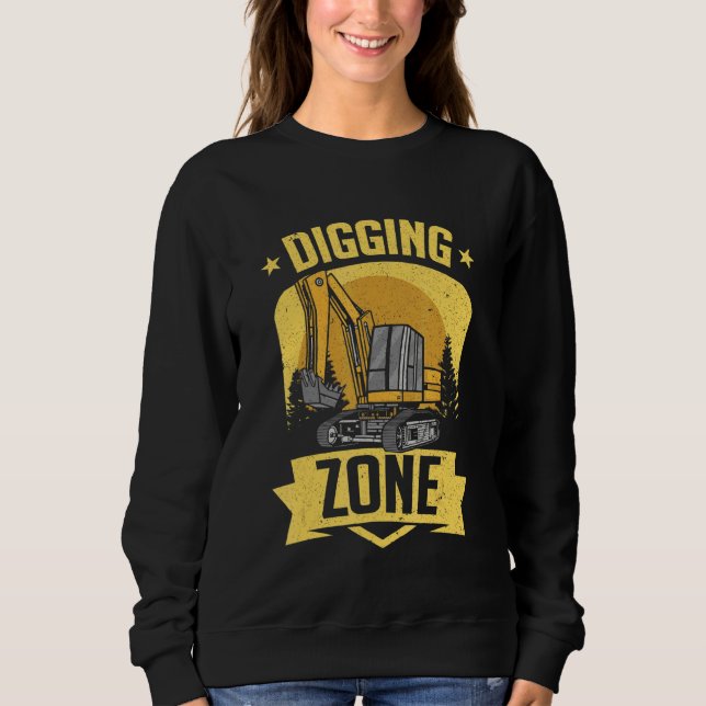 Sweatshirt Excavateur creuseur zone de construction Excavateu (Devant)