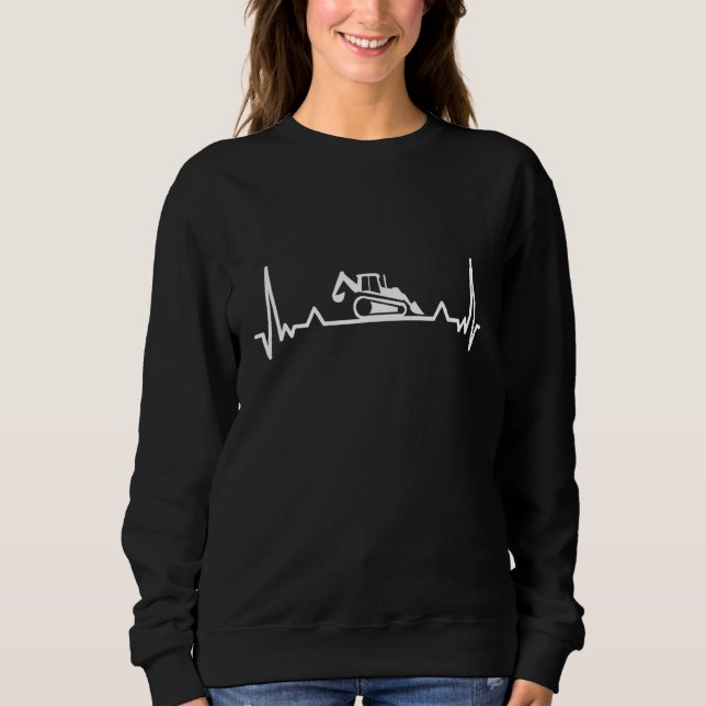 Sweatshirt Excavateur Et Digger De Carburant À Dos (Devant)
