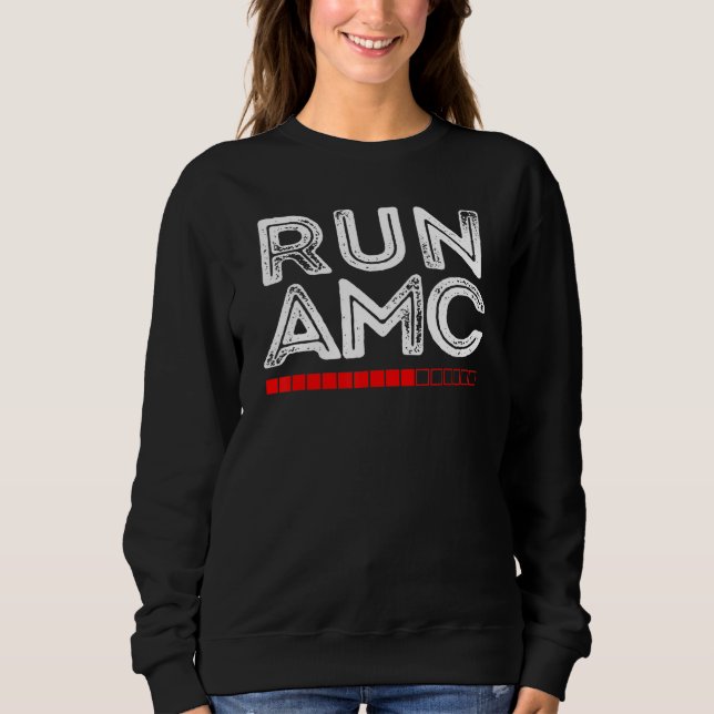 Sweatshirt Exécuter Amc CryptoCurrency Trading Stock Investir (Devant)