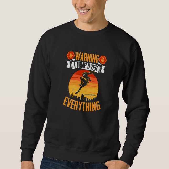 Sweatshirt Exécuter Sauter Freerunning Obstacle Parcours acro (Devant)