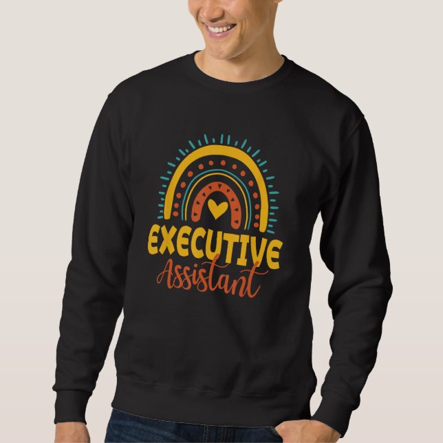 Sweatshirt Executive Assistant Boho Rainbow Administrative Pr (Devant)
