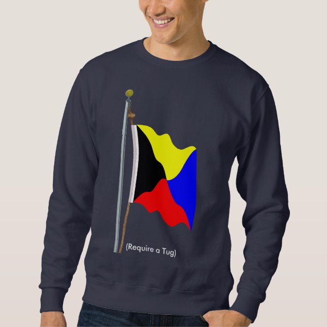 Sweatshirt Exigez une chemise de drapeau de signal de zoulou (Devant)