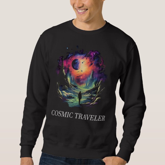 Sweatshirt Existence Alien pas de ce monde Voyage cosmique (Devant)