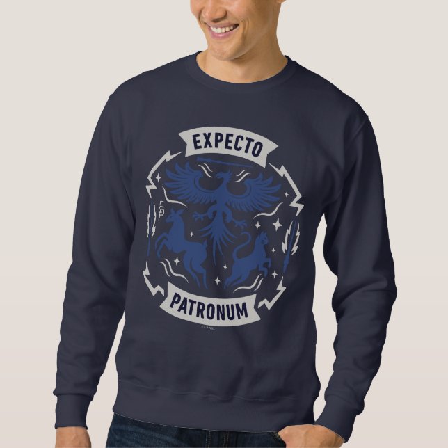 Sweatshirt Expecto Patronum Graphisme Silhouette Vintage (Devant)