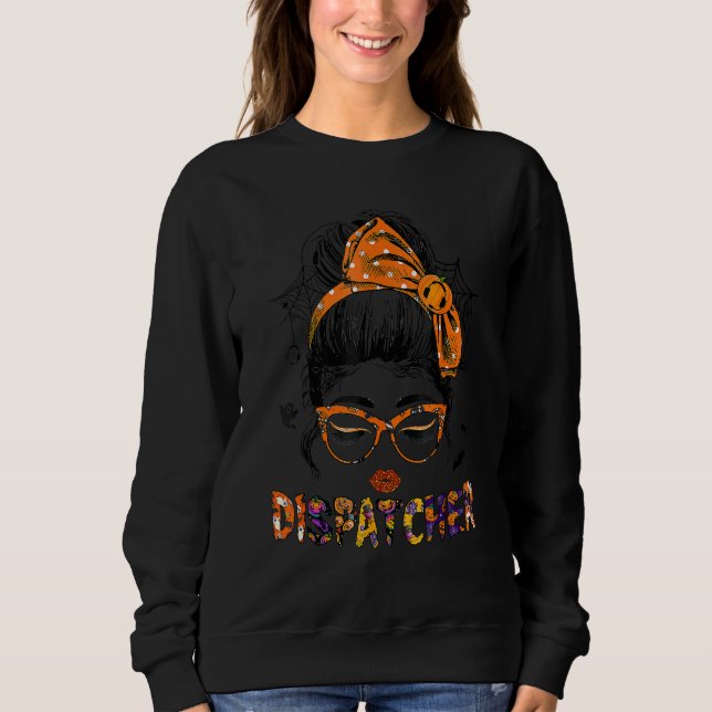 Sweatshirt Expéditrice sorcière 911 Halloween Femmes Chignon  (Devant)