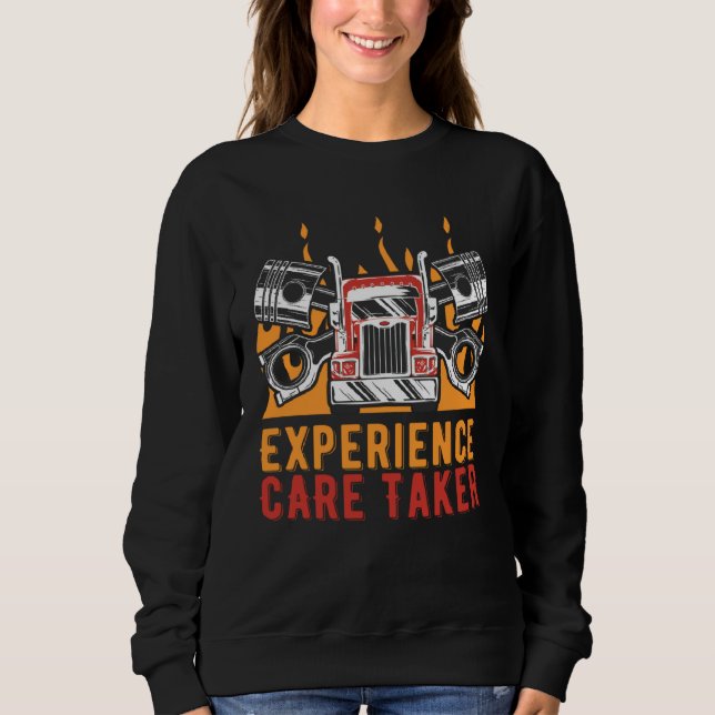 Sweatshirt Experienced Care Taker Car Mechanic Auto Car Repai (Devant)