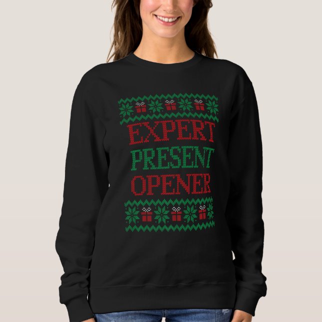 Sweatshirt Expert Present Opener  for Matching Family Photos (Devant)