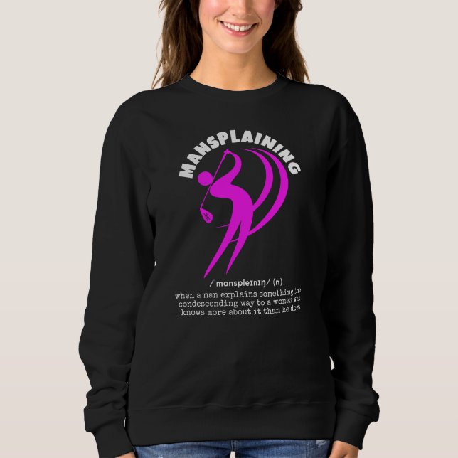 Sweatshirt Explication condescendante de golf féminin PERSONN (Devant)