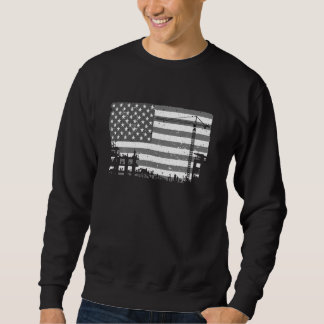 Sweatshirt Exploitant De Grue Drôle Pour Hommes Femmes Tour L