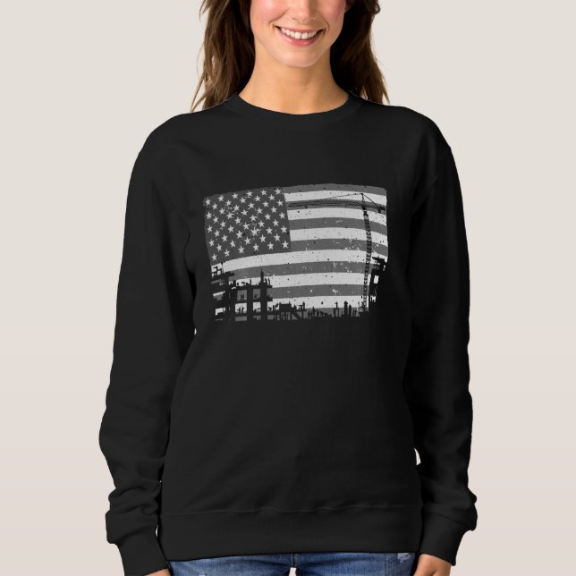 Sweatshirt Exploitant De Grue Drôle Pour Hommes Femmes Tour L (Devant)